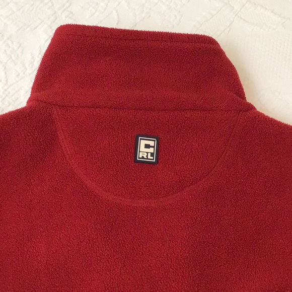 Chaps Ralph Lauren Vintage Zip Up Red Fleecee - Picture 6 of 9